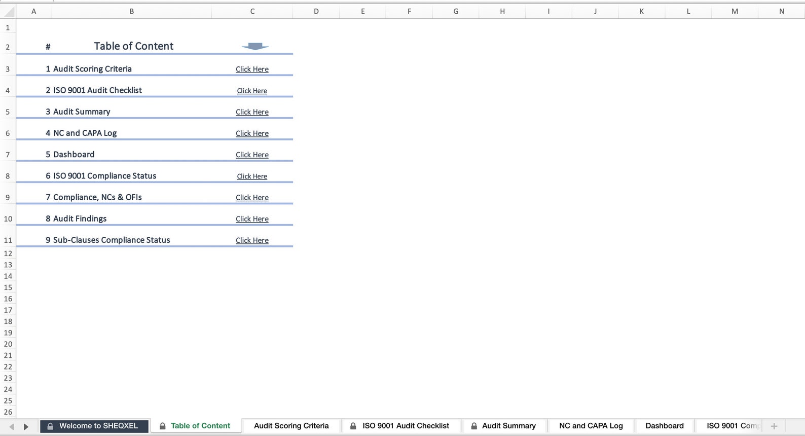 ISO 9001 Auditing Tool | Quality Dashboard | Excel Template - Etsy