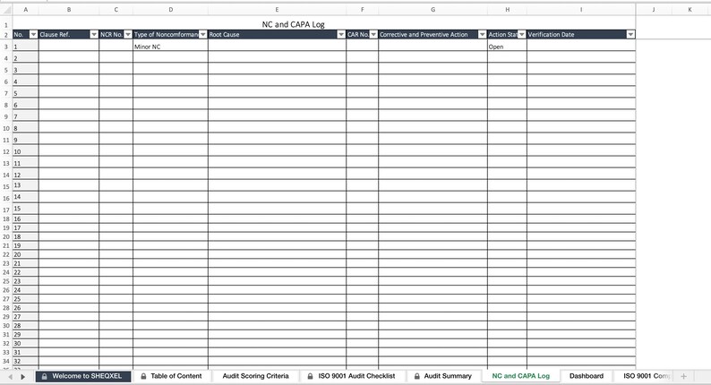 ISO 9001 Auditing Tool Quality Dashboard Excel Template - Etsy
