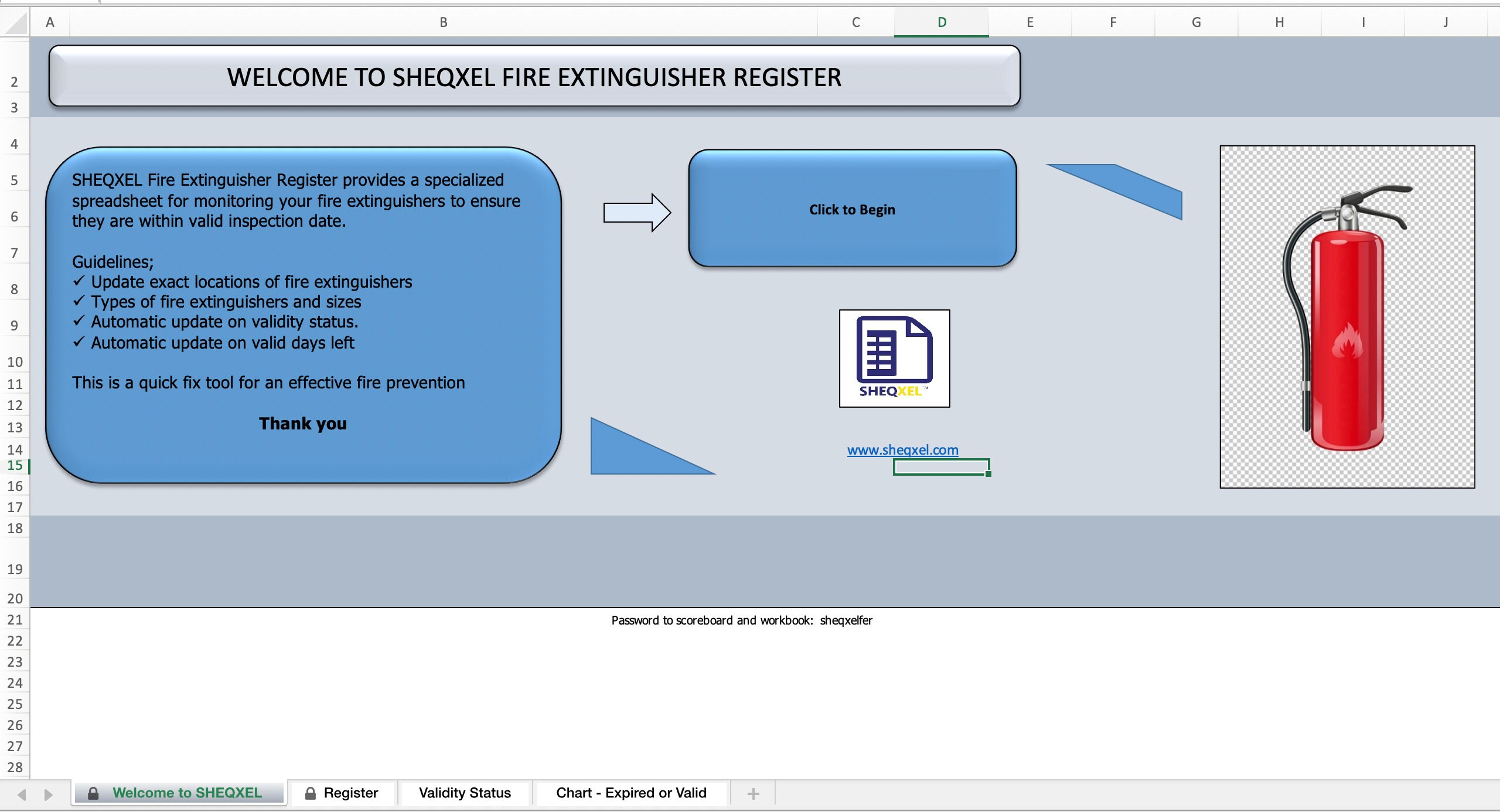 Fire Extinguisher Register Health and Safety Template Etsy