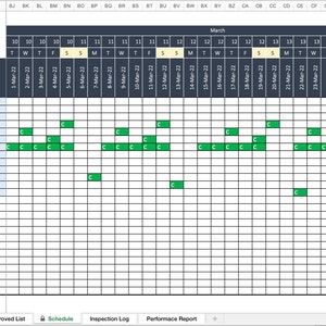 Workplace Inspection Schedule | Health and Safety Template | Excel Template