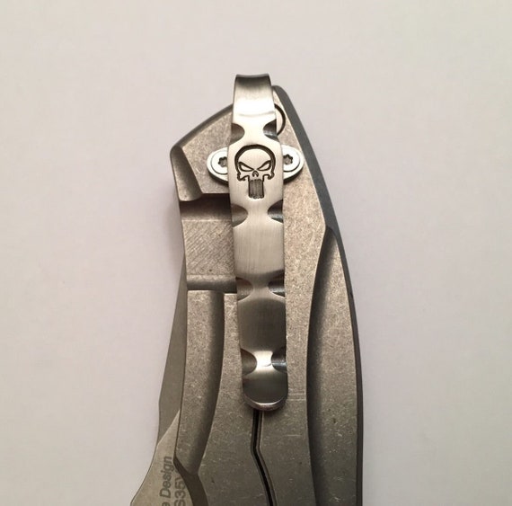 Nuevo Clip de bolsillo de transporte profunda de titanio para Spyderco paramilitar 2 punta hacia abajo