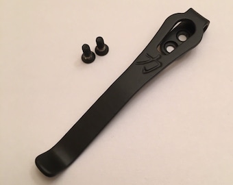 ブラックチタン製ディープポケットクリップ（ZT0561 ZT0560 Zero Toleranceナイフ対応）