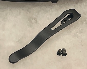 Flach Schwarz Titanium Tiefe Taschenclip für WE Scherz CIVIVI Baby Scherz faltbare Taschenmesser