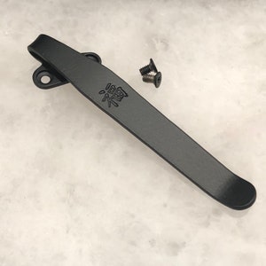Matte Black Titanium Deep Carry Pocket Clip Made For Kershaw Leek 1660 Knife