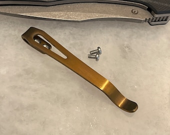 Clip de bolsillo profundo de titanio y bronce para portacuchillas Zero Tolerance ZT0357