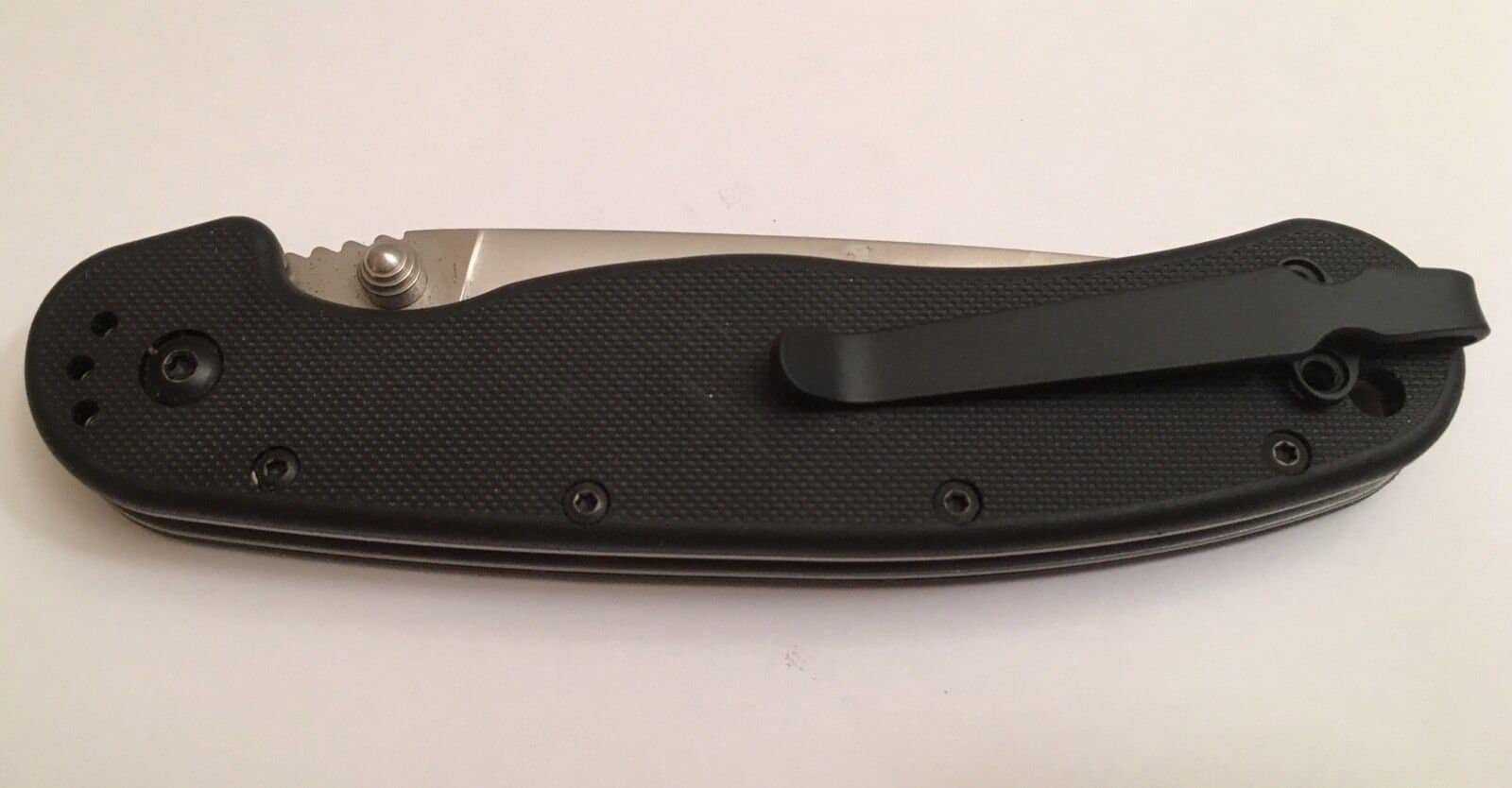 Black Titanium Deep Carry Clip for Ontario Rat 1 Knife 8848 Black Titanium Deep Carry Clip for Ontario Rat 1 Knife 8848
