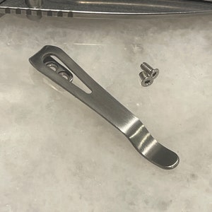 Satin Titan Tiefe Taschenclip für CJRB Pyrit Edelstahl Messer Ordner