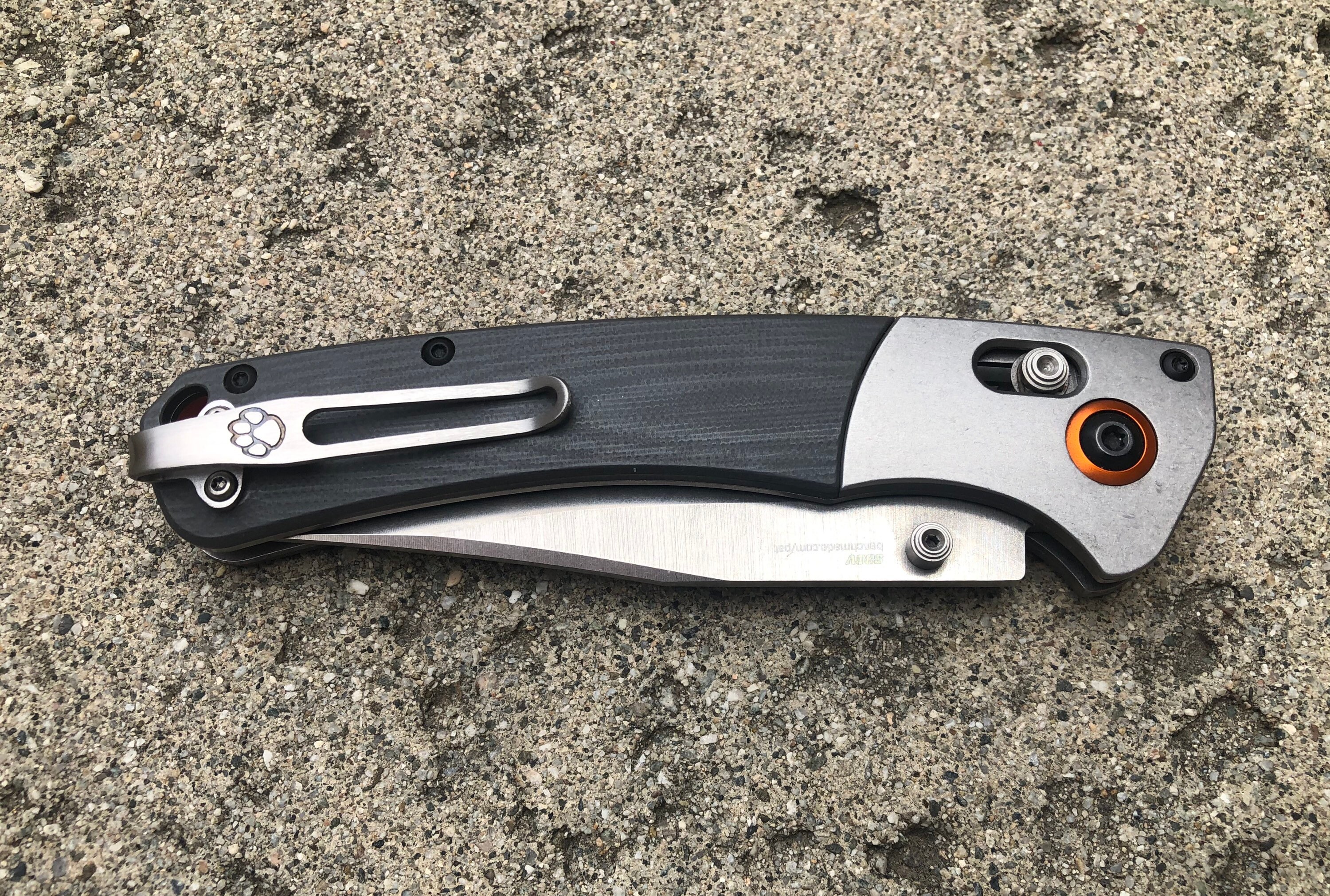 Satin Titanium Deep Carry Pocket Clip For Benchmade Crooked Etsy