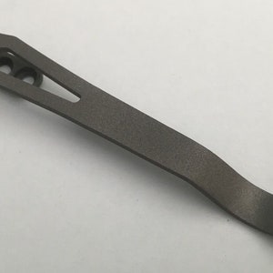 Flat Gray Titanium Deep Carry Pocket Clip For ZT450 ZT0450 Zero Tolerance Knife