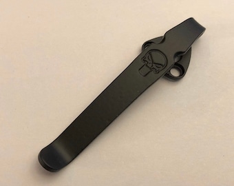 Black Titanium Clip Made For Spyderco Ambitious Tenacious Persistence Resilience