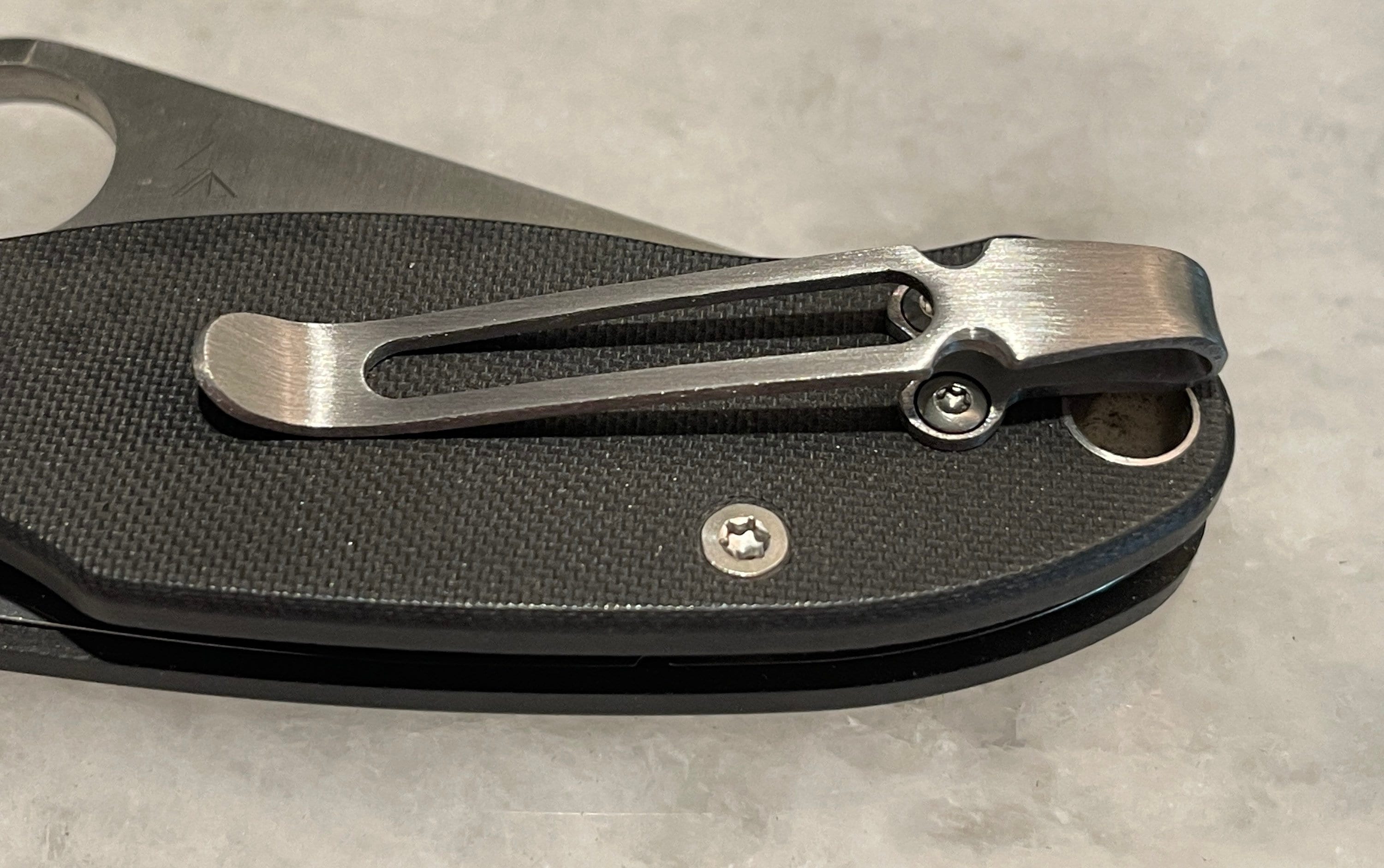 Satin Titanium Deep Carry Pocket Clip for Spyderco Para 3 G10 Etsy