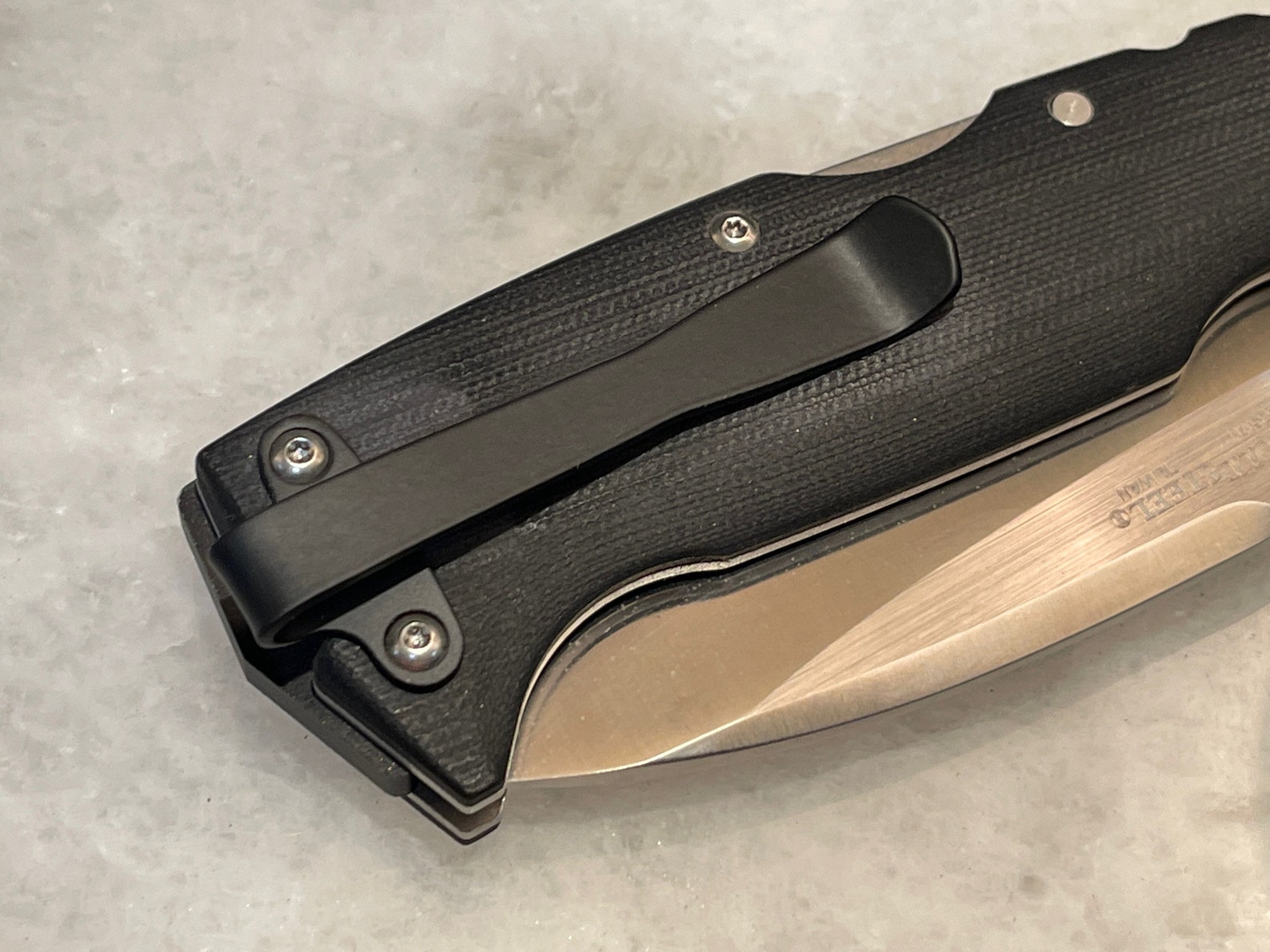 Black Titanium Deep Carry Pocket Clip for Cold Steel AD10 Etsy