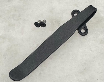 Matte Black Titanium Deep Carry Pocket Clip Made For Kershaw Leek 1660 Knife