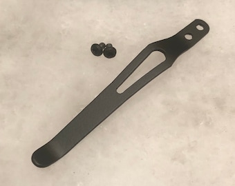 Matzwarte titanium pocketclip voor Kershaw Link 1776 aluminium handvat