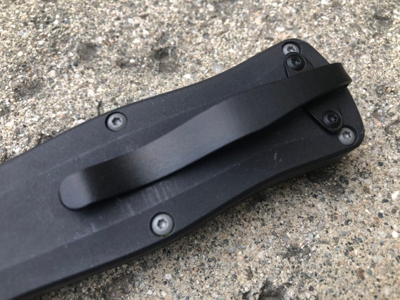 Black Titanium Clip Custom Made For Benchmade 3300 Infidel 3350 Mini-Infidel OTF 