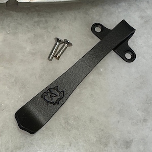Black Titanium Deep Carry Pocket Clip For Cold Steel AD10 Knife AD-10 Folder - Right Hand