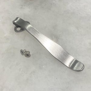 Satin Titanium Deep Carry Pocket Clip For Kershaw 1600 Chive Knife