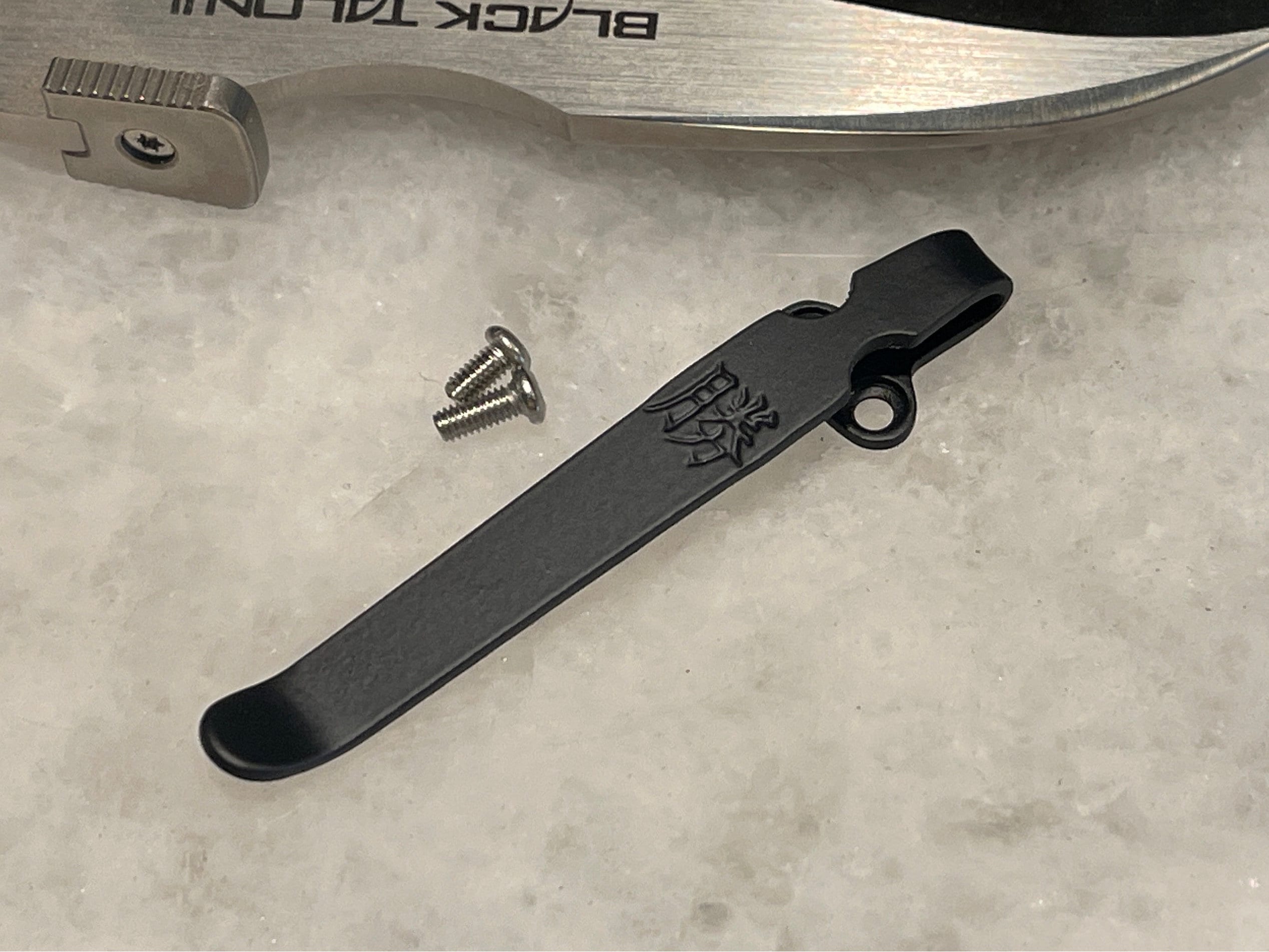 Matte Black Titanium Deep Carry Pocket Clip for Cold Steel Black