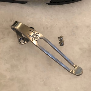 Titanklämma med djup ficka för Spyderco Native 5 FRN Lightweight C41SBK5 C41PBK5