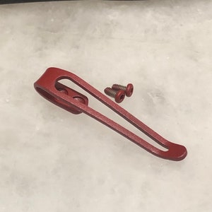 Red Titanium Deep Pocket Clip For Kershaw Launch 4 7500 Launch 6 7800 Launch 8 7150 Knife
