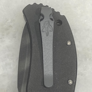 Flat Gray Titanium Deep Carry Pocket Clip For Zero Tolerance ZT0300 ZT0350 ZT0301 ZT0303 Knife with Mythosaur Skull image 10