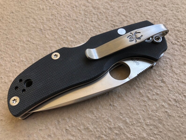 Titanium Deep Pocket Clip For Spyderco Native 5 G10 & Manix 2 Etsy