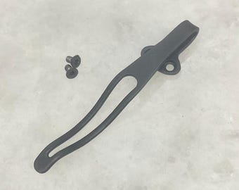 Clip de bolsillo de titanio negro para porte profundo para cuchillo Gerber Empower and Propel Downrange