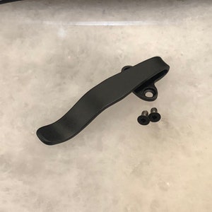 Matte Black Titanium Deep Carry Pocket Clip For MicroTech LUDT 135-1 Knife