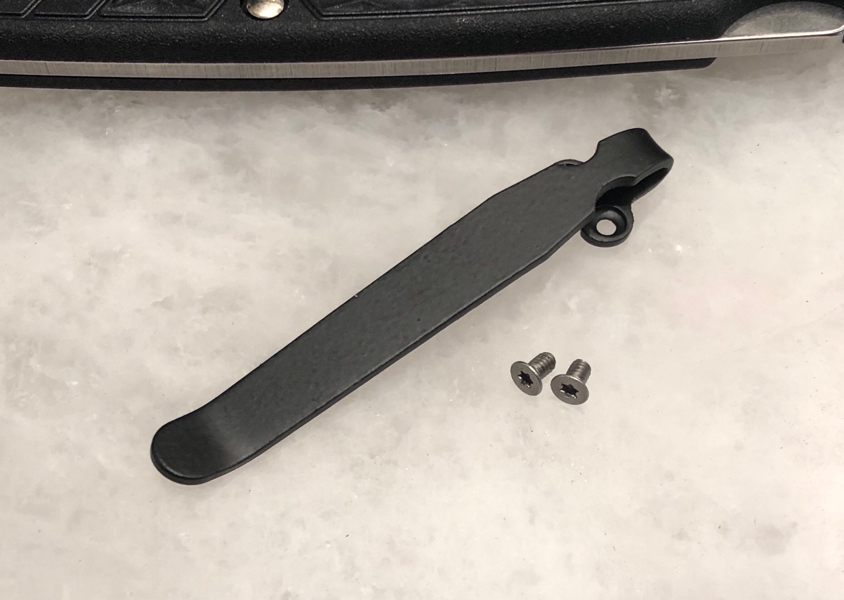 Flat Black Titanium Deep Carry Pocket Clip for Buck 110 112  display picture 1