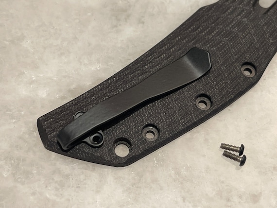 Flat Black Titanium Deep Carry Pocket Clip for Zero Tolerance