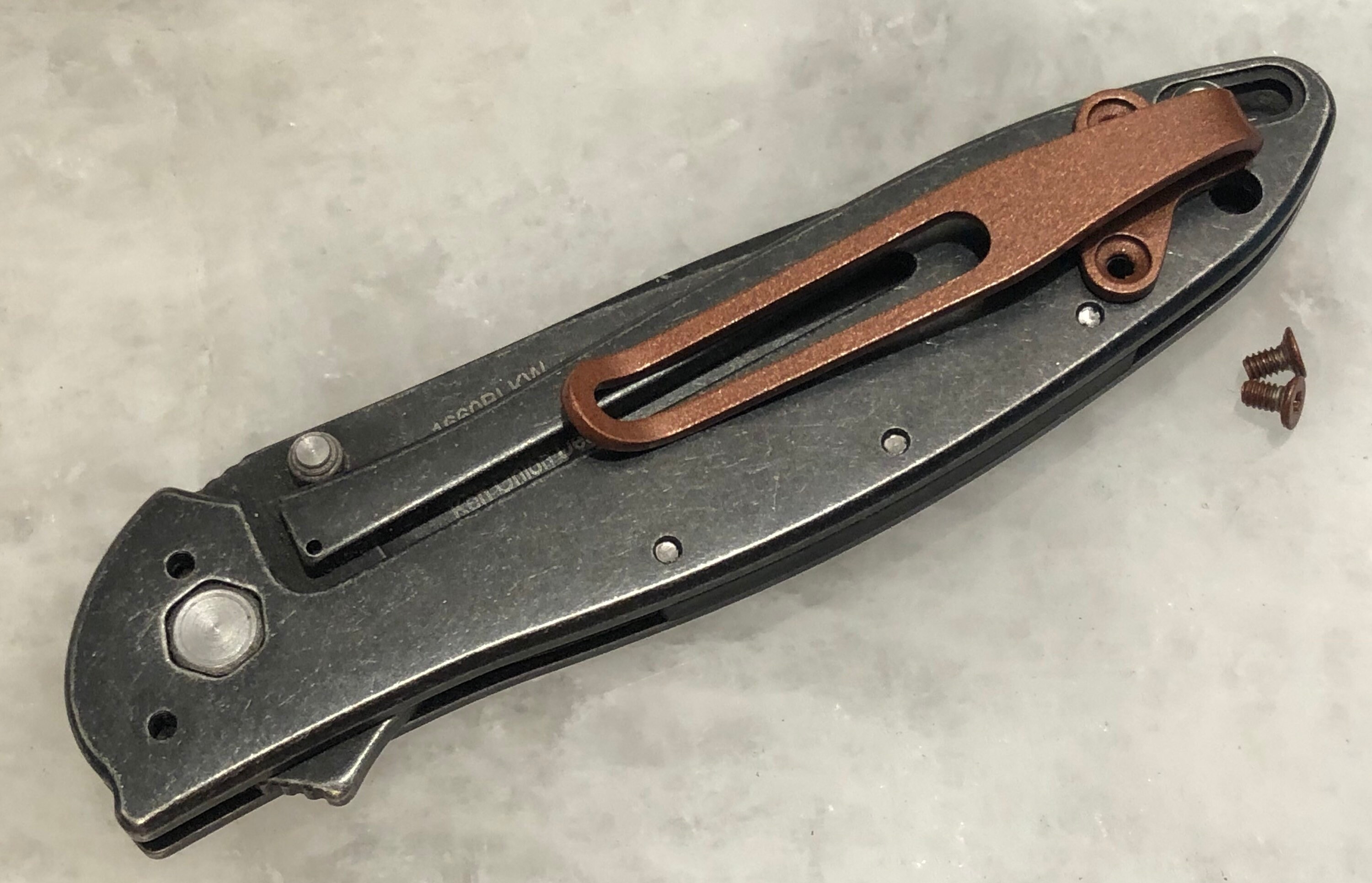 Flat Copper Titanium Deep Carry Pocket Clip for Kershaw Leek Etsy