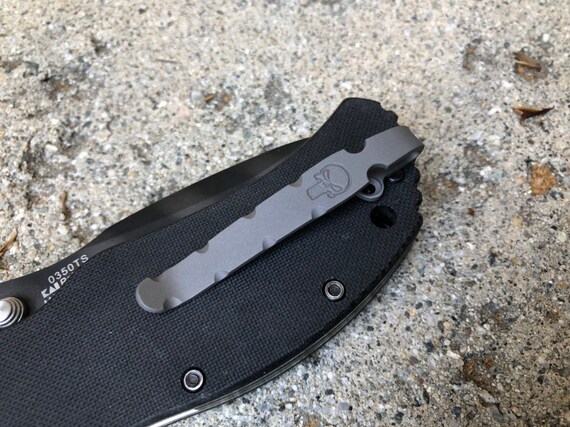 Flat Gray Titanium Deep Carry Pocket Clip for Zero Tolerance