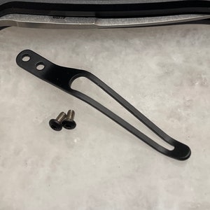 Flat Black Titanium Pocket Clip For Kershaw Launch 12 7125 Launch 4 7500 Launch 6 7800 Launch 8 7150 Knife