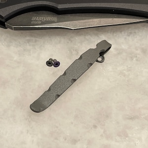 Gray Titanium Deep Pocket Clip Made For Kershaw Launch 1 Launch 2 Launch 3 Launch 5 Knife