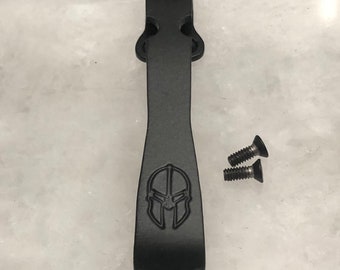 Black Titanium Deep Carry Pocket Clip For Zero Tolerance ZT0300 ZT0350 ZT0301 ZT0303 Knife Folder Spartan Helmet