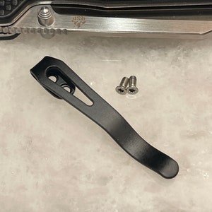 Black Titanium Deep Carry Pocket Clip For QSP Penguin Knife