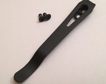 Black Titanium Deep Pocket Clip Made For ZT0450 ZT0450CF Zero Tolerance Knife