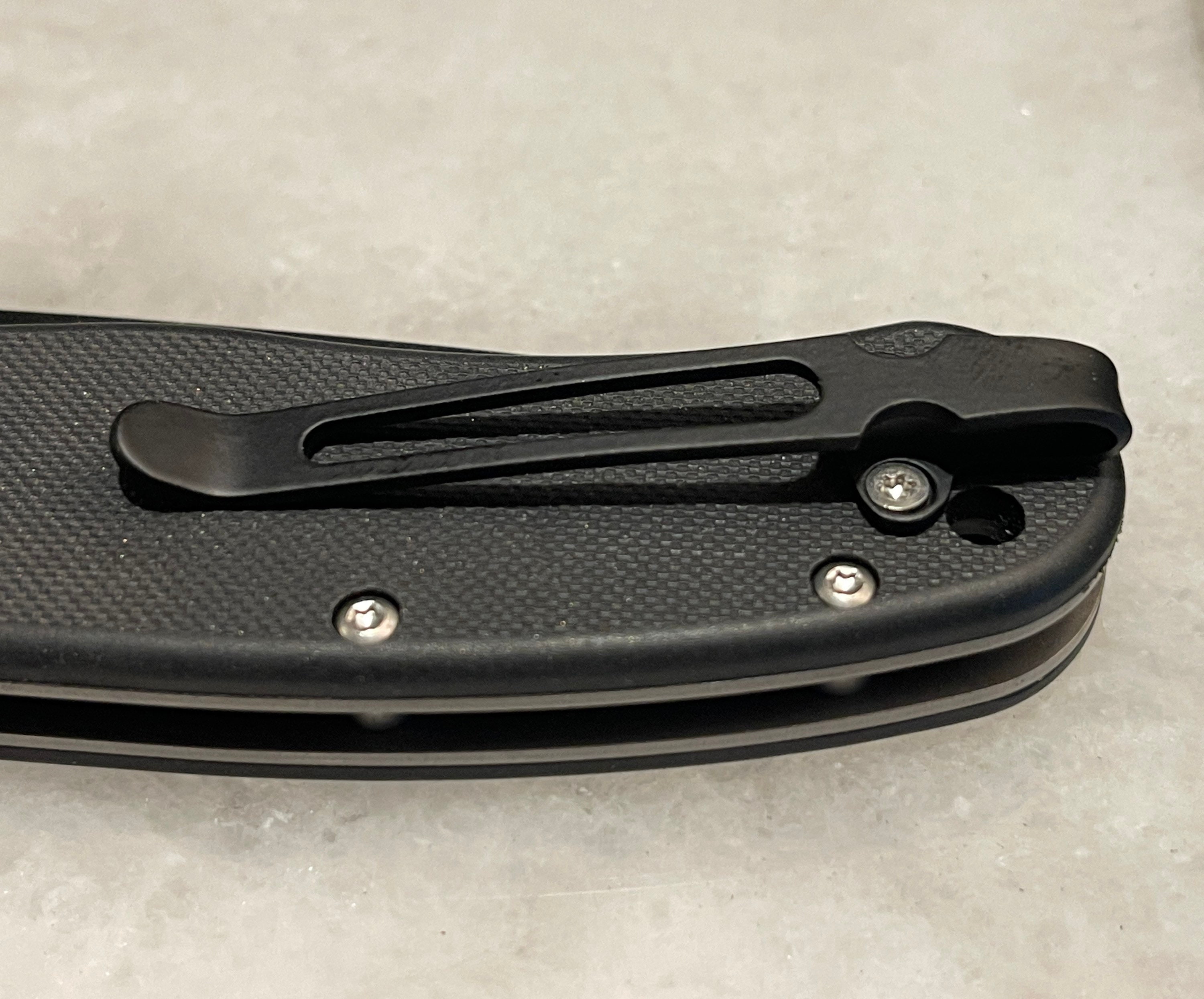 Black Titanium Deep Carry Clip for Ontario Rat 1 Knife 8848