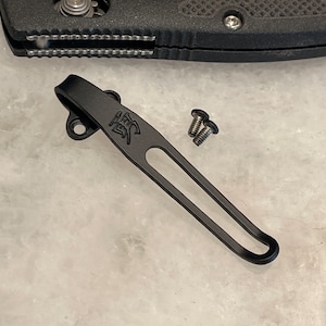 Schwarz Titan Tiefe Clip Für Benchmade Mini Griptilian 556BK 555BK 557BK Messer