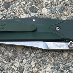 Army Green Titanium Deep Carry Pocket Clip Made For Benchmade Osborne 9400 940 943 945 Knife image 6