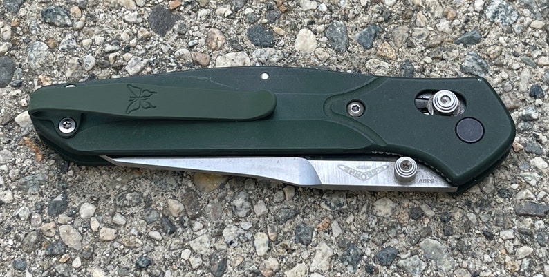 Army Green Titanium Deep Carry Pocket Clip Made For Benchmade Osborne 9400 940 943 945 Knife image 6