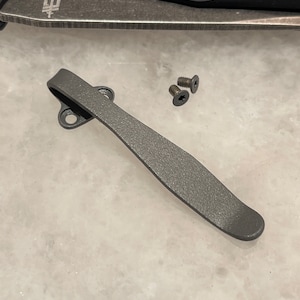 Gray Titanium Deep Carry Pocket Clip For Gerber Fastball Folder Knife