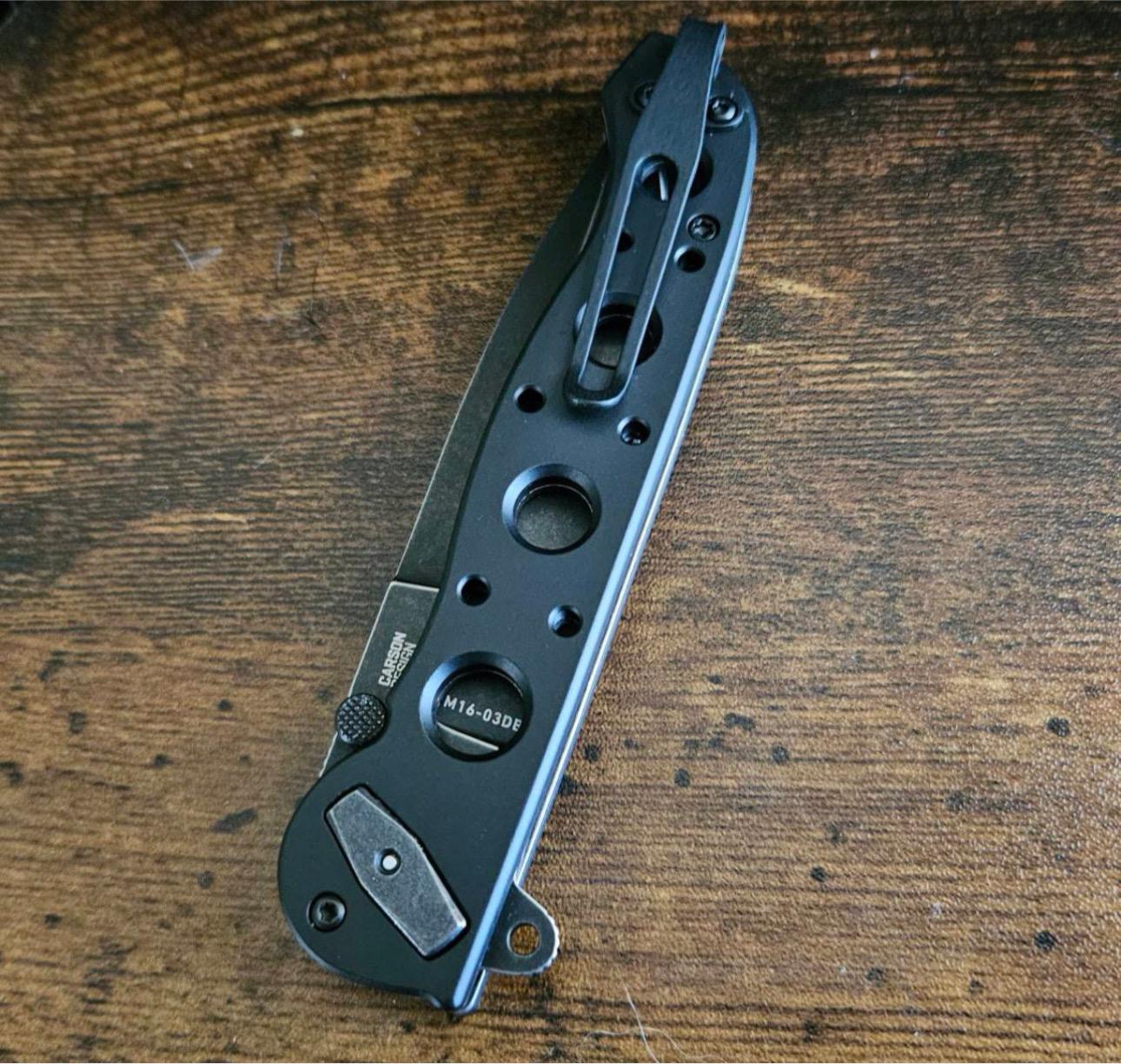 Black Titanium Deep Carry Pocket Clip for CRKT M16-03DB Deadbolt
