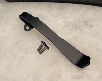 Zero Tolerance ZT0308 ZT308折りたたみナイフ用フラットブラックチタン製ディープキャリーポケットクリップ