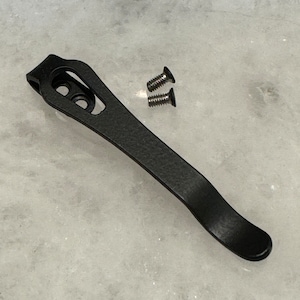 Matte Black Titanium Deep Carry Pocket Clip For Gerber Pledge Folding Pocket Knife