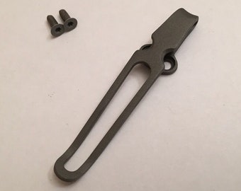Custom Titanium Deep Carry Pocket Made For Kershaw Skyline 1760 Knife Tip Up