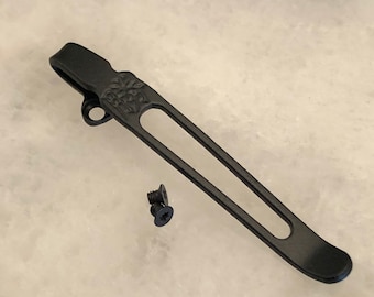 Clip In Titanio Nero Per Zebralight SC30, SC31, SC32, SC51, SC52, SC62, SC63, SC63W