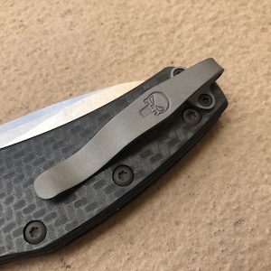 Gray Titanium Pocket Clip for Zero Tolerance Knife ZT0770 ZT0566 ZT0801 ZT0220 ZT0452
