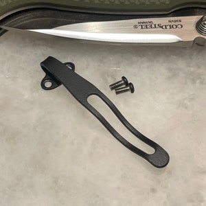 Black Titanium Deep Carry Pocket Clip For Cold Steel AD-15 Knife AD15 Lite Folder