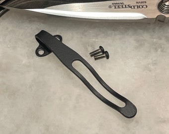 Black Titanium Deep Carry Pocket Clip for Cold Steel AD-15 Knife